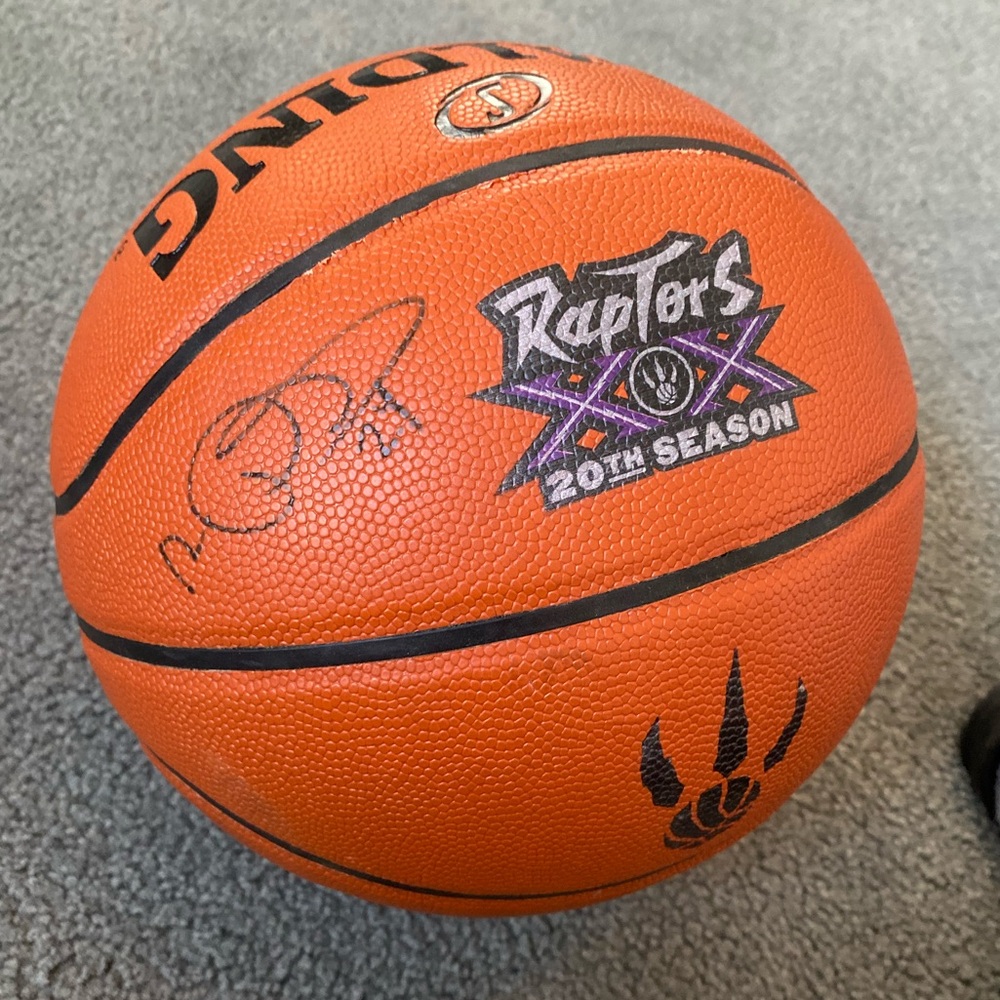 Limited Edition Spalding Raptors 20th Anniversary Signed Basketball